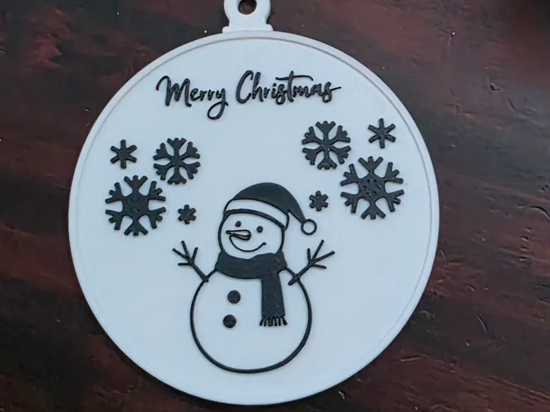 Snowman Merry Christmas Ornament