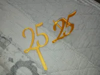 Topper de gâteau chiffre 25 — photo 2