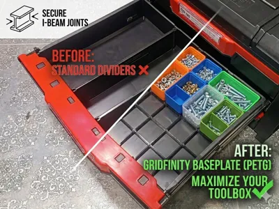 Gridfinity Baseplate for QBRICK PRO DRAWER 3