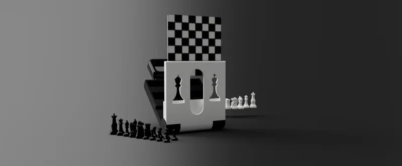Chess Set With Folding Case