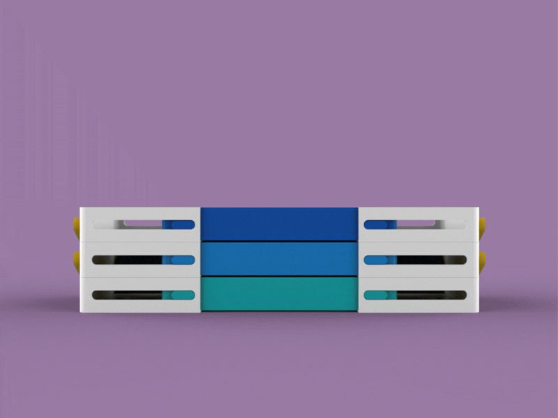 Adjustable Tier Storage with Parametric Drawers