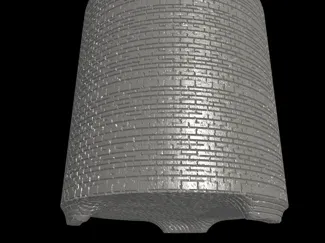 vaso con texture mattoni