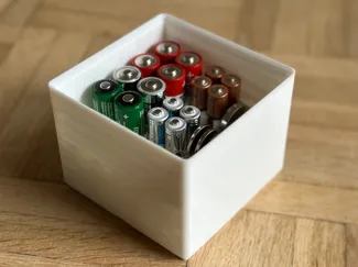 Gridfinity 4x4 Batterie-Box stapelbar AA, AAA, CR