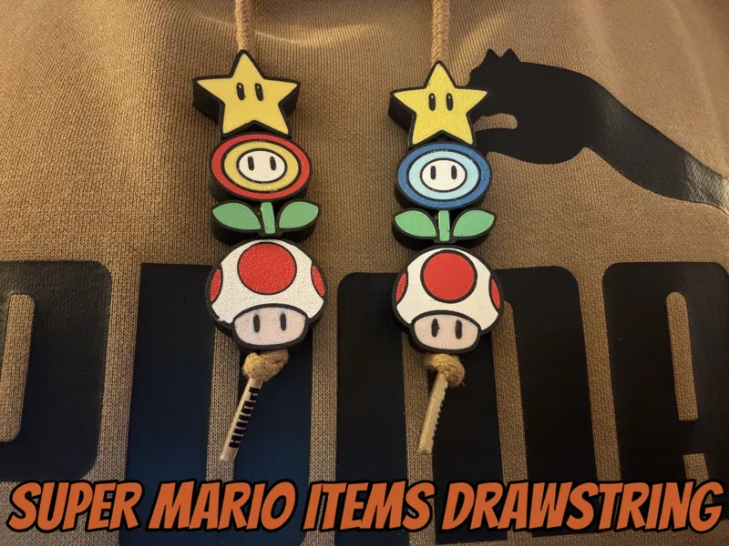 Super Mario Items Drawstring Beads