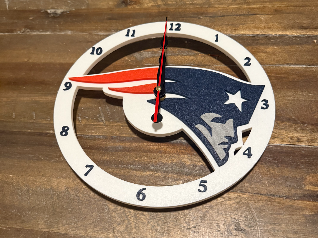 New England Patriots Clock