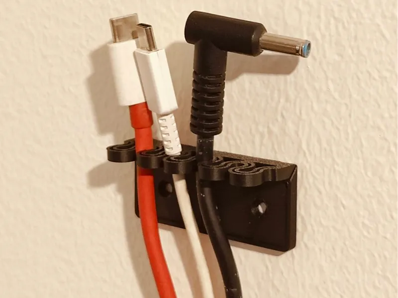Cord holder, 4x, Screw/Glue/Tape