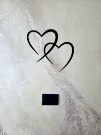 Décoration murale deux cœurs entrelacés — photo 6