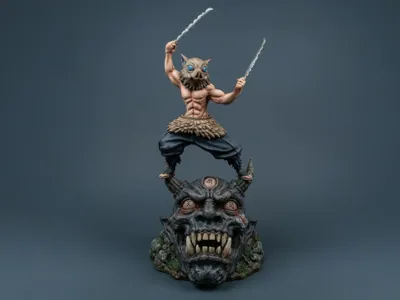 Inosuke Hashibira - Demon Slayer Fan Art Figure 