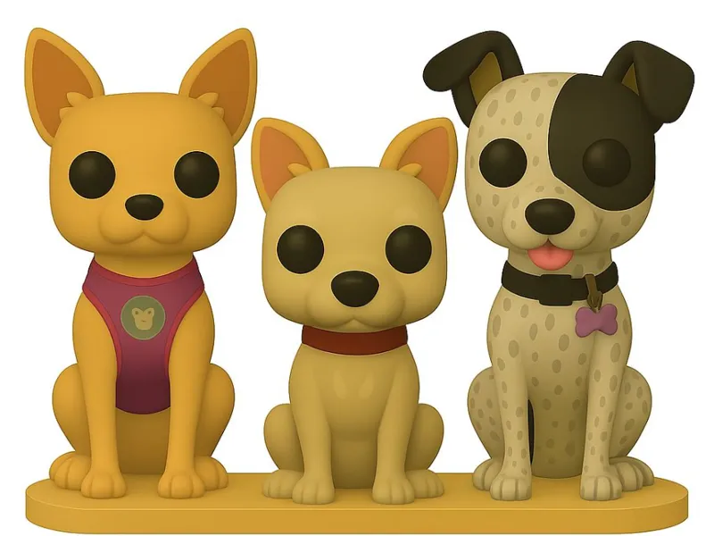 Três Doguinhos Pop Funko
