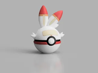 #0813 - Flambino / Scorbunny - Pokeball