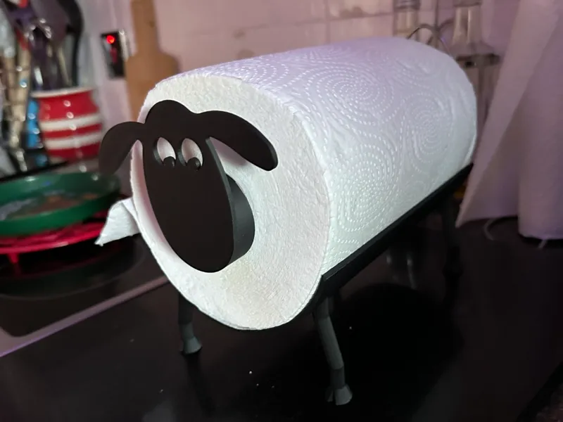 Sheep (Shaun) kitchen roll holder / dispenser 