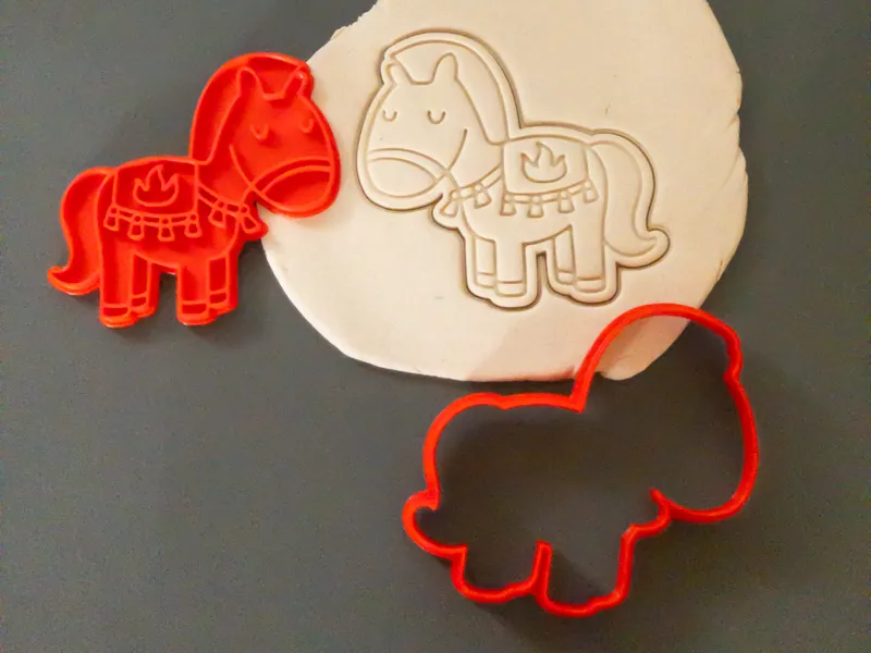 Year of the Horse Cookie Cutter in Kawaii Style