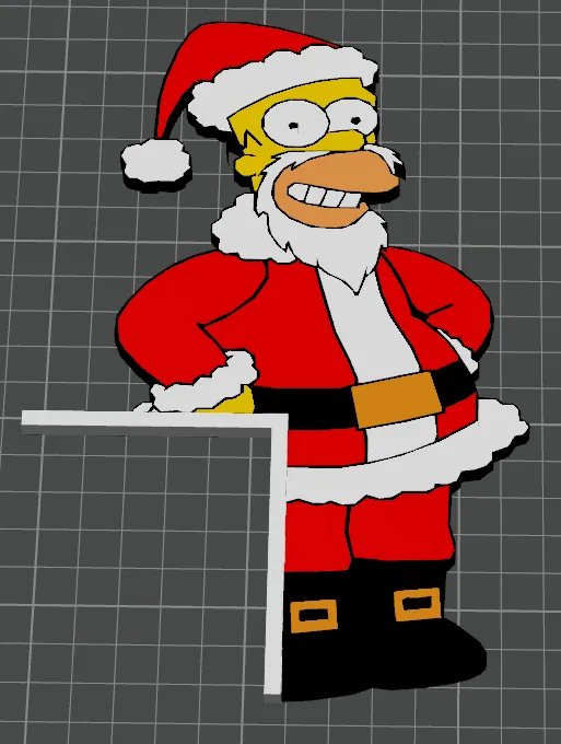 Santa Homer Simpson door frame hanger