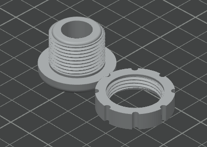 Miniatura 1 do modelo 3D Electrical Panel Hole Plug 22mm