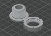 Electrical panel Hole Plug (Front plug + Nut)