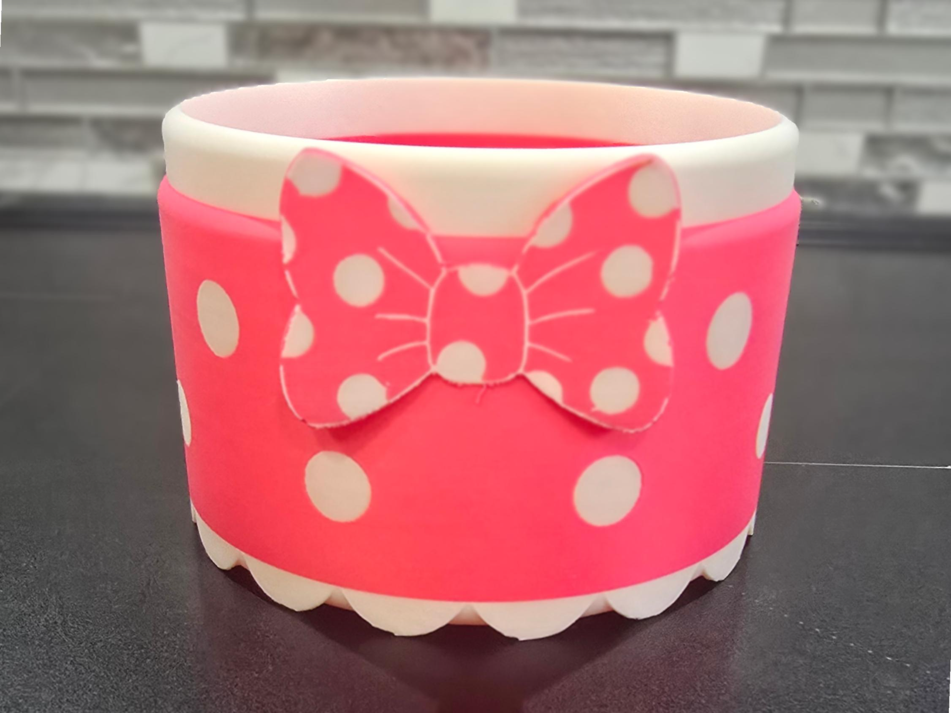 Girls Polka‑Dot & Bow Storage/Bowl Minnie‑Inspired