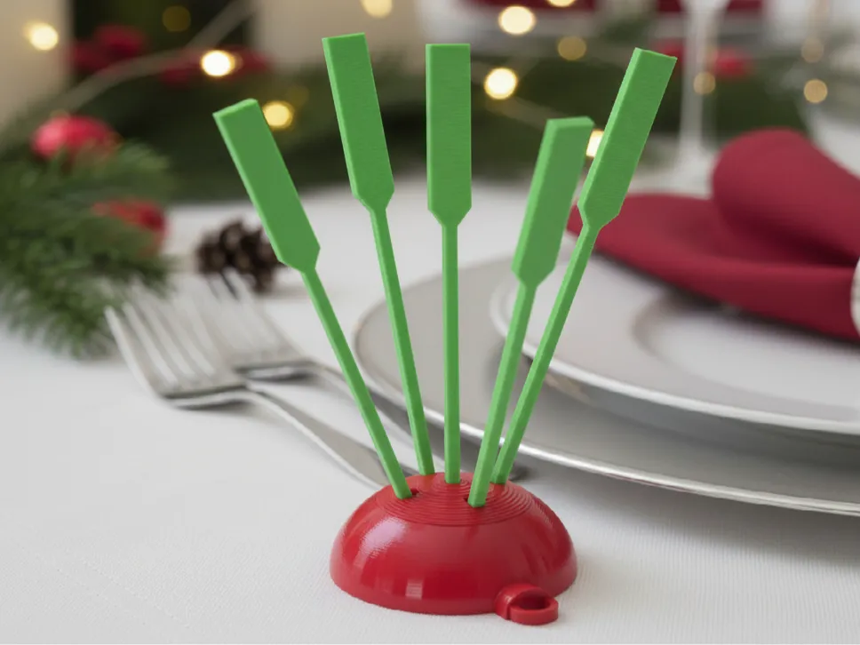 FestivePick – Christmas Toothpick Holder - Free 3D Print Model - MakerWorld