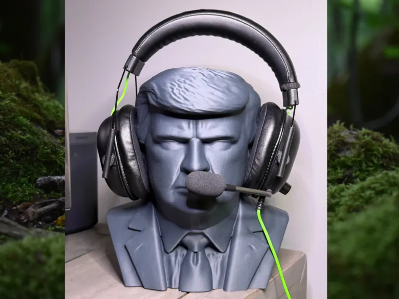 trump head phones holder