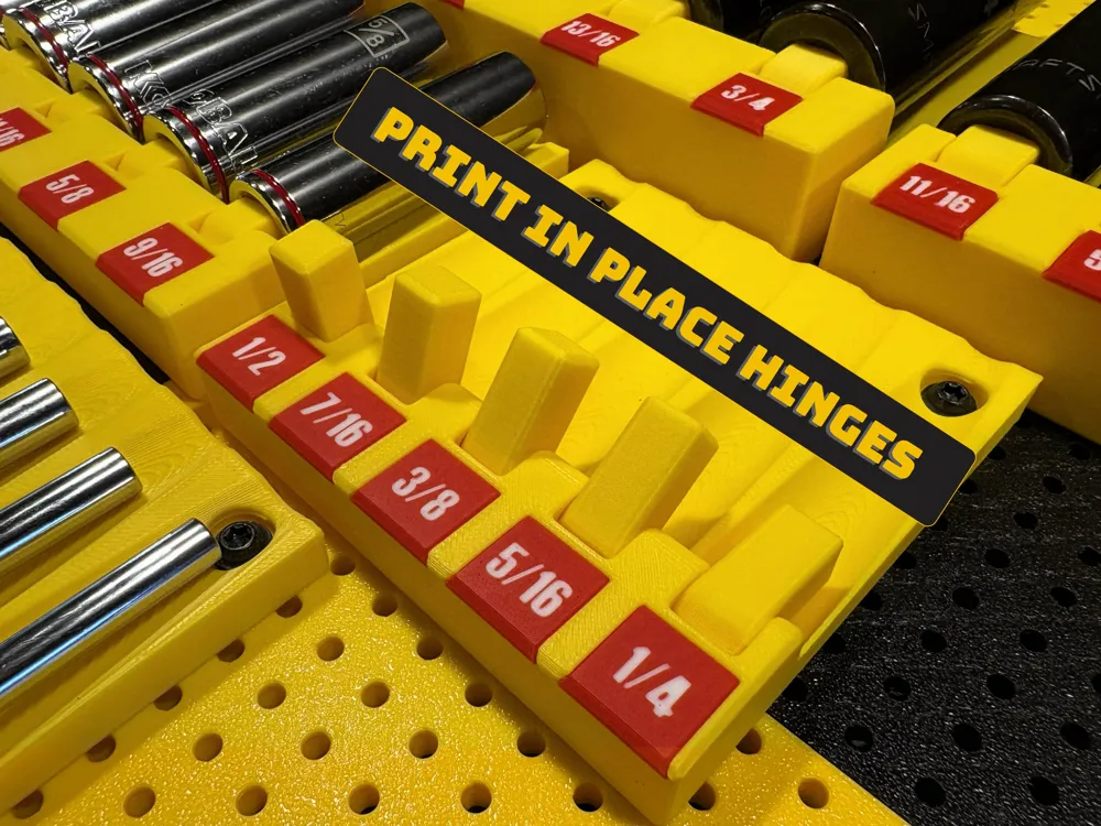 Shallow Scocket Toolgrid Shallow Drawer Hinged Deep Socket Holders - Free 3D Print ...