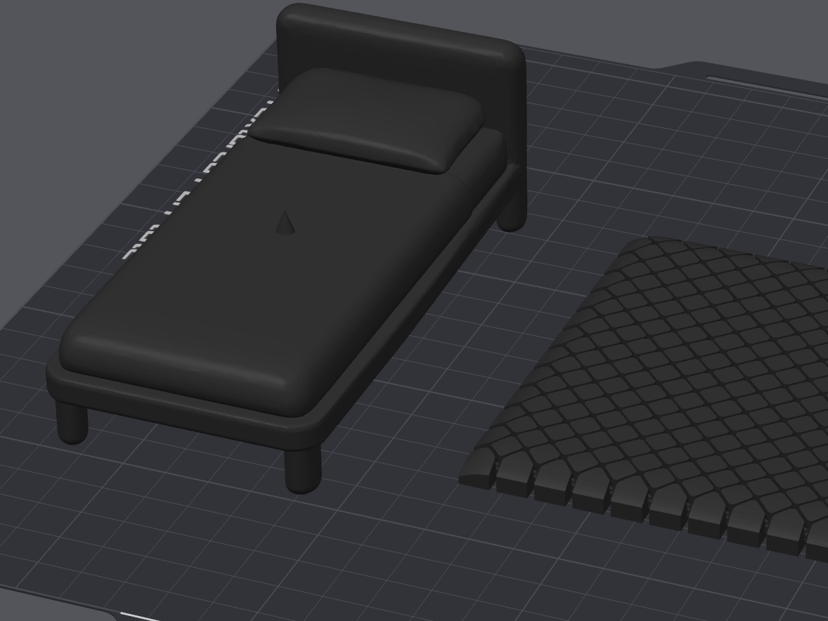 Miniatura 1 do modelo 3D Blanket Fidget + Bed
