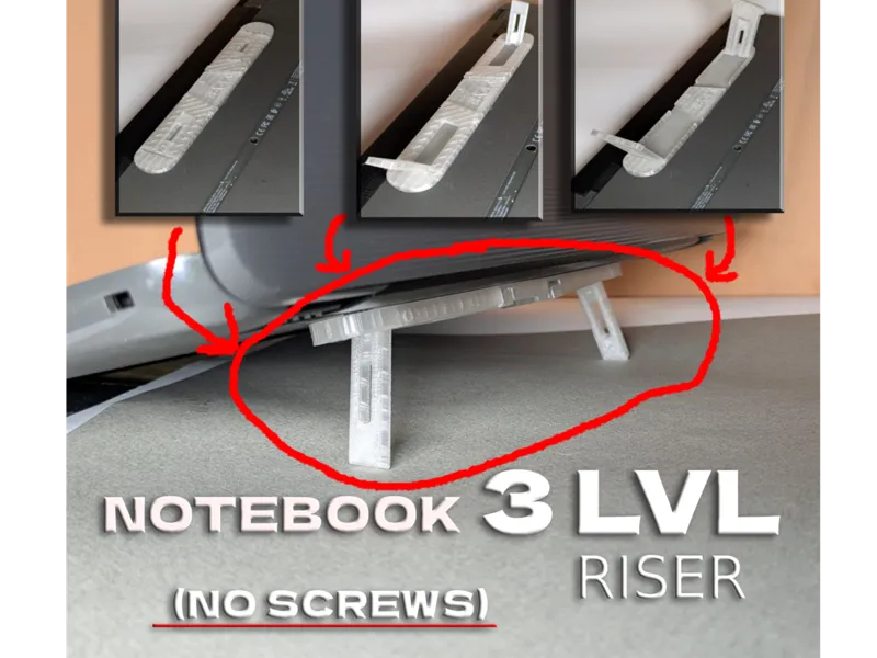 Foldable ANY Laptop Stand / Riser (3 heights)