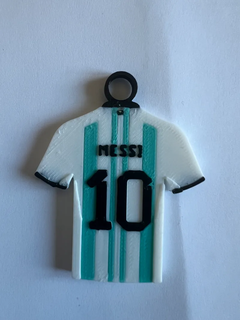 Lionel Messi Argentina World Cup Jersey Keychain