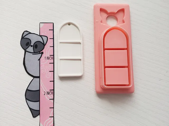 3 Space Bookshelf Polymer Clay Earring Cutter