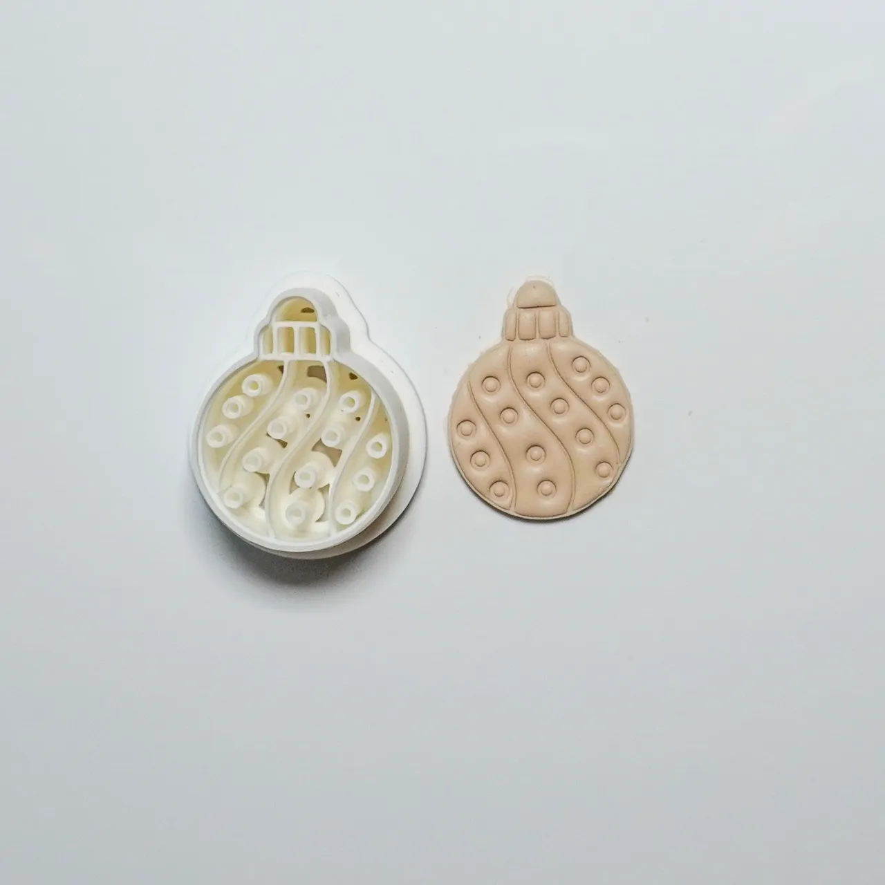 Christmas Bauble Polymer Clay Cutter Earrings view 2
