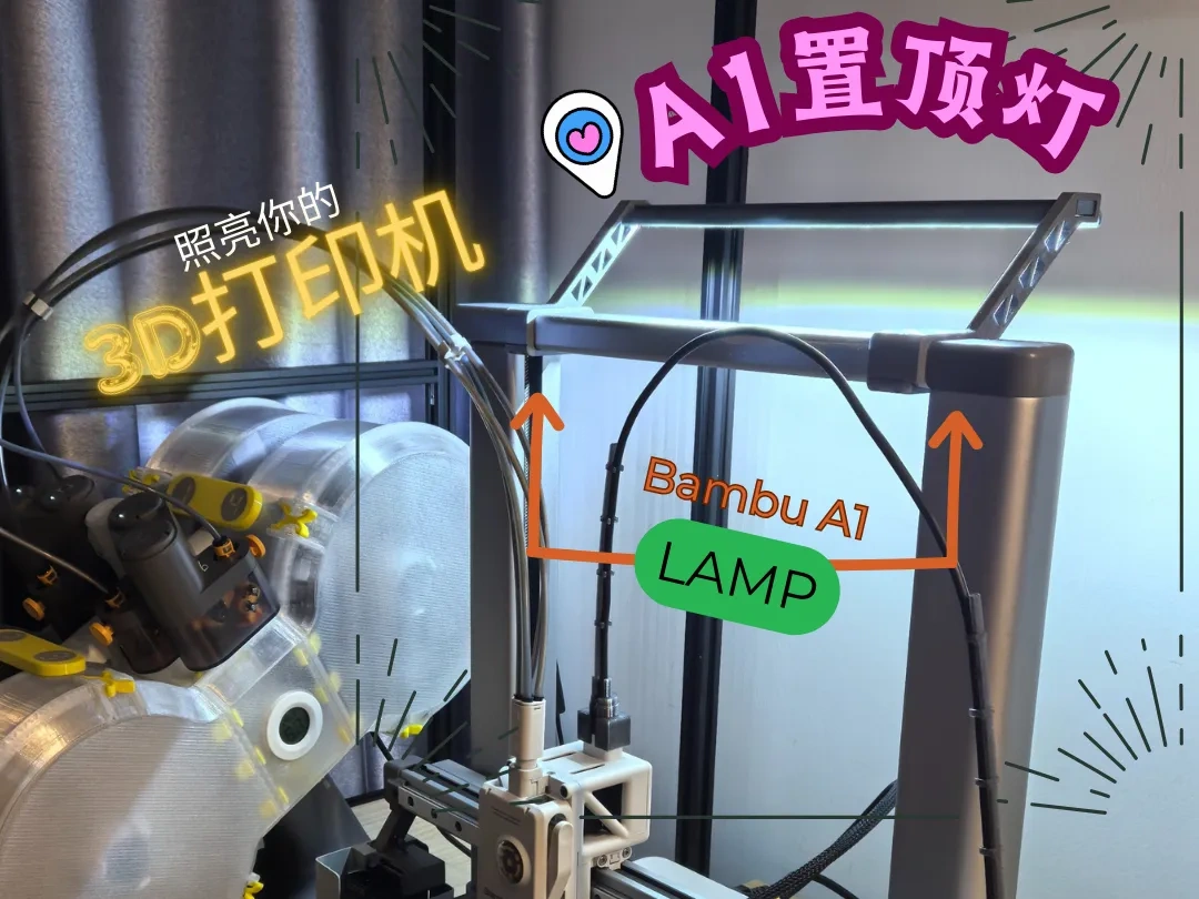 【已更新】适用A1的置顶灯支架，加强照明，让你的工作氛围瞬间拉满！
