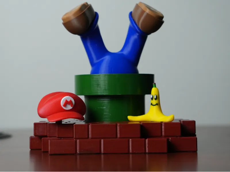 Mario stuck in pipe