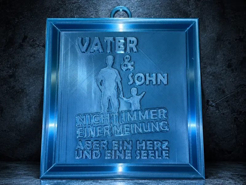 Personalisiertes 3D-Wandbild "Vater und Sohn"