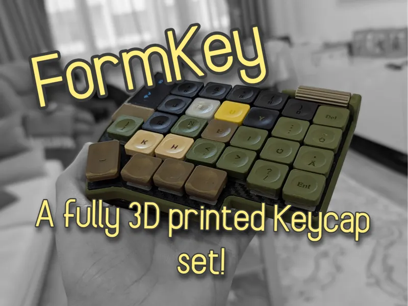 FormKey - A fully 3D Printed keycap set