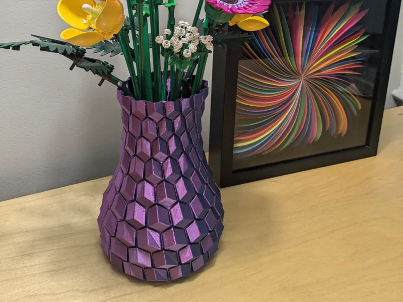 Honeycomb Vase for Wildflower Bouquet