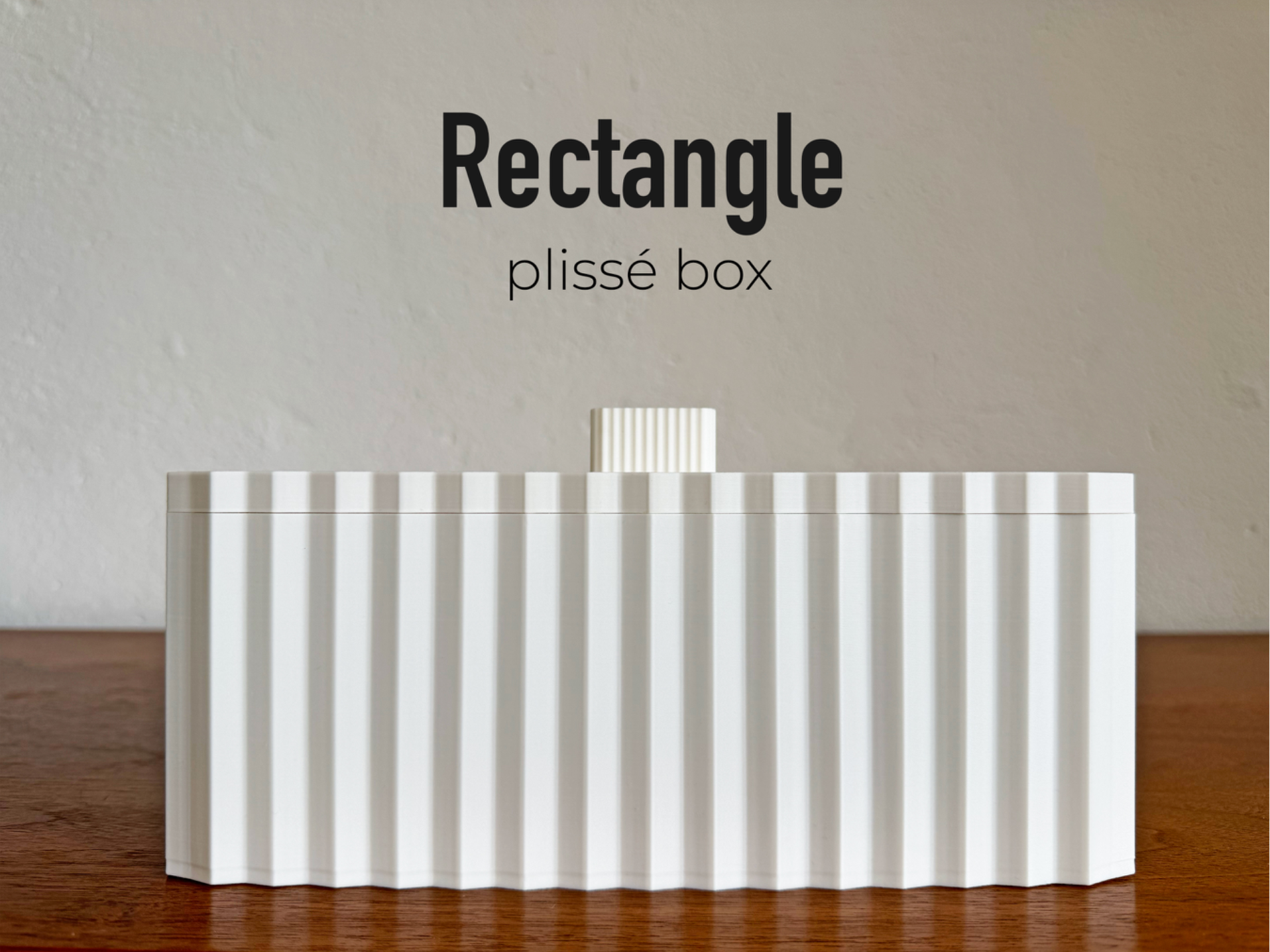 Rectangular plissé organizer box, Alessi style