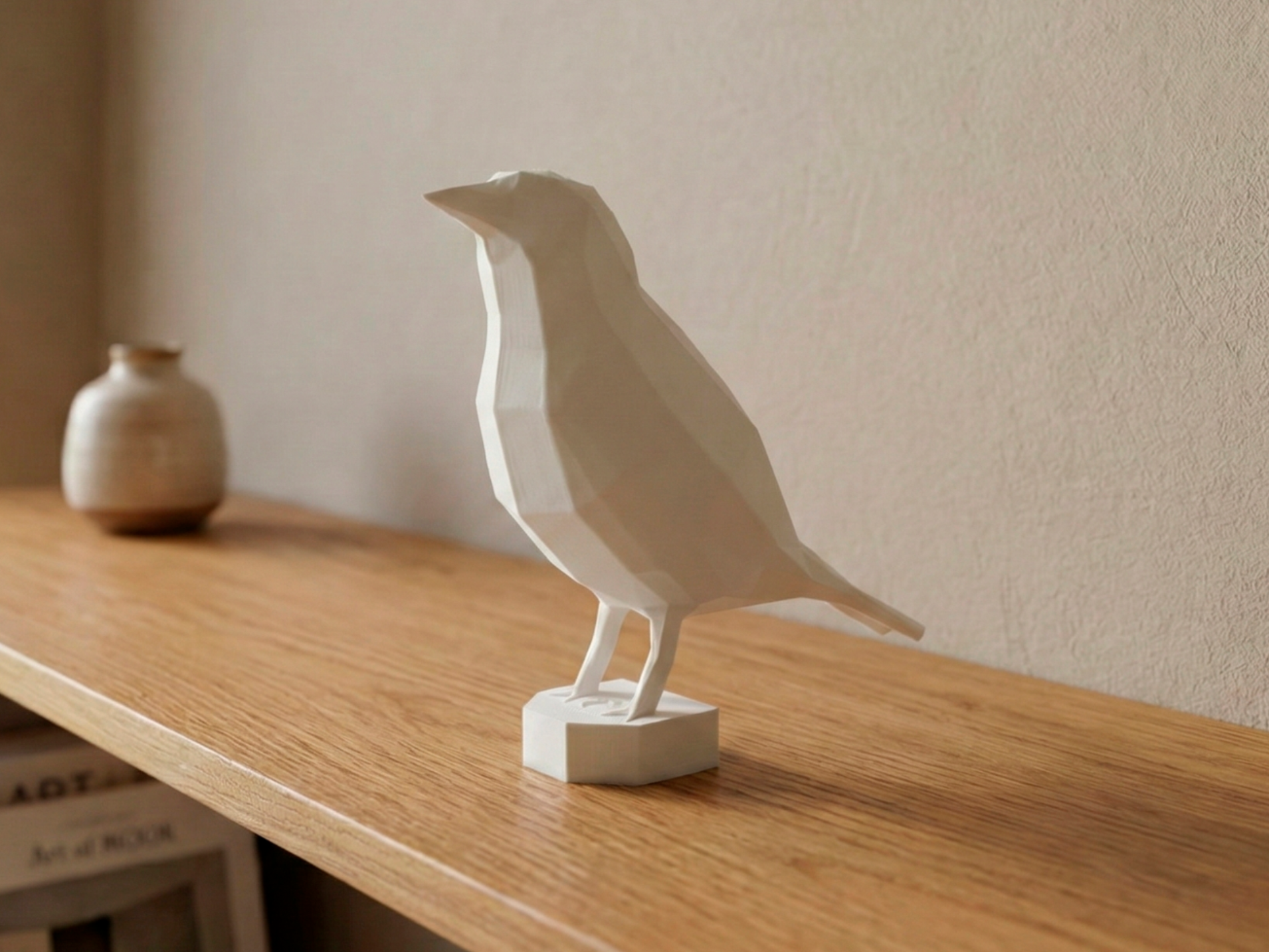 Geometric Sparrow Sculpture