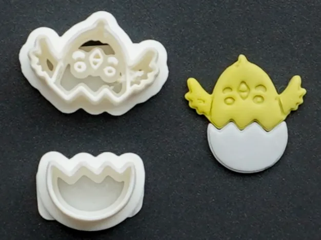 Chicken Egg Polymer Clay Cutter Earrings Necklace