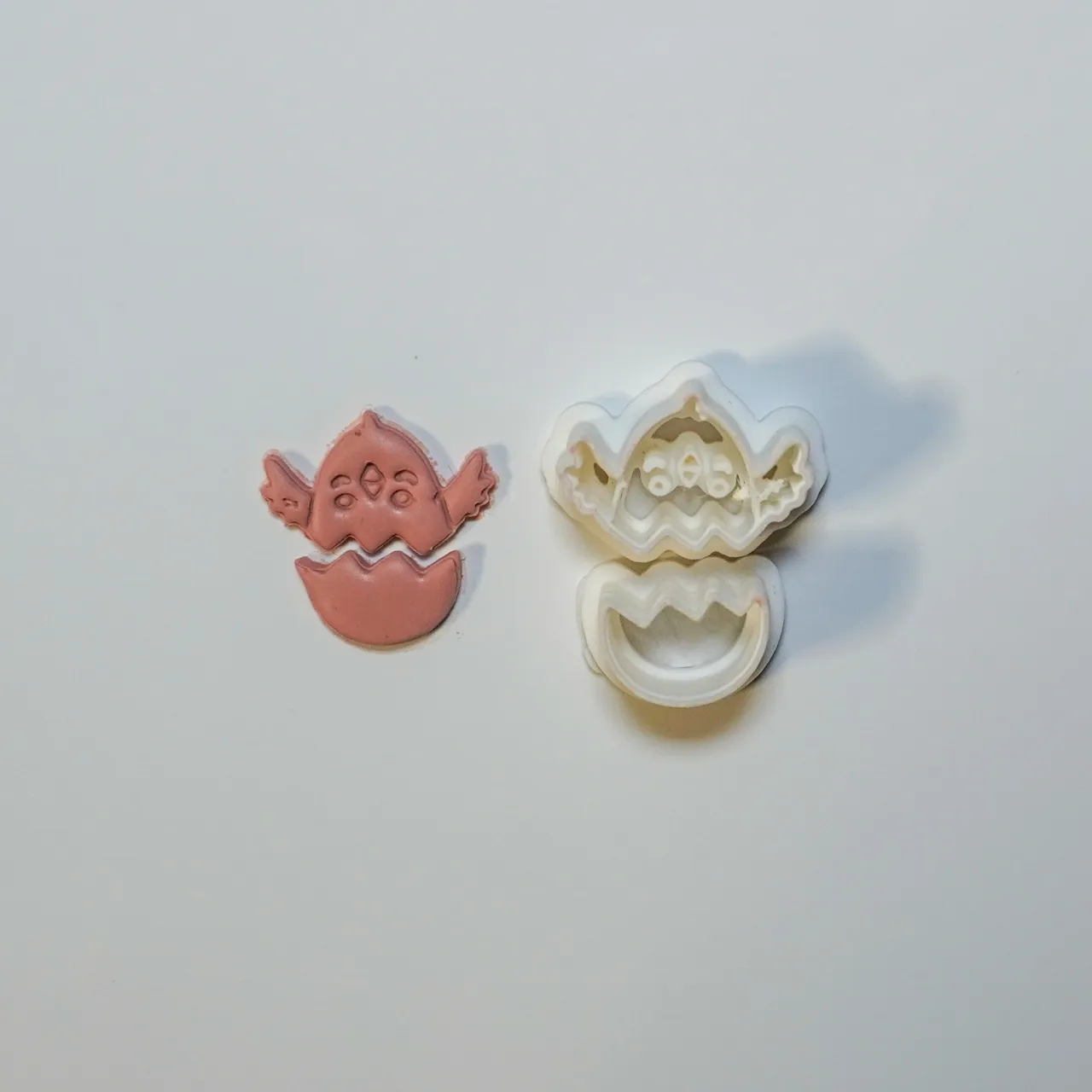 Chicken Egg Polymer Clay Cutter Earrings Necklace view 2