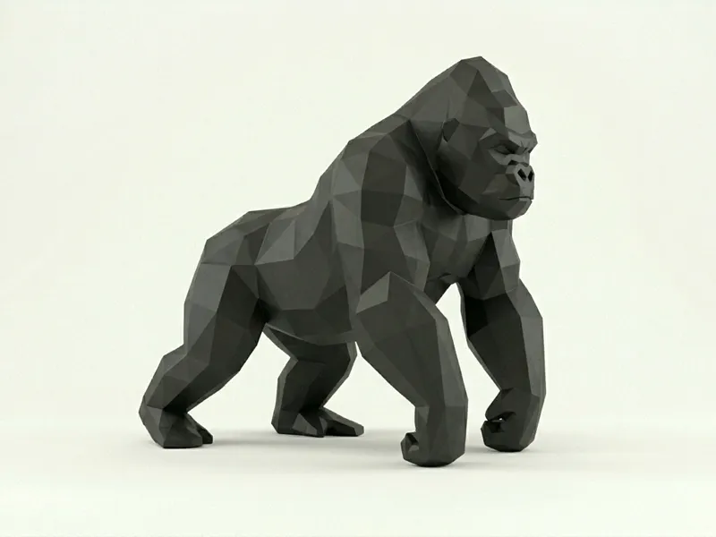 Gorilla Low Poly (Puoi venderlo)