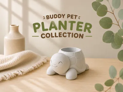 Buddy Pet Collection- Planter & Pen Holder- Turtle