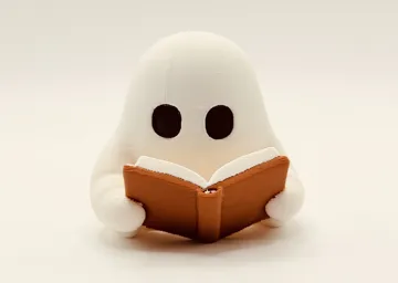 Adorno temático: Little Ghost Bookworm - Cute Halloween Decor — vista de referencia 3