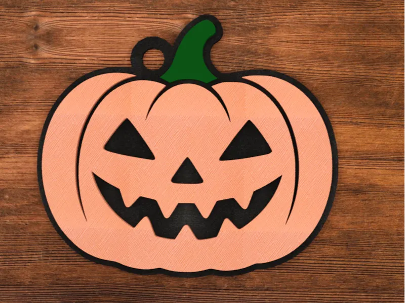 Halloween pumpkin keychain