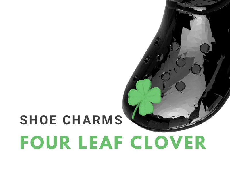 Four Leaf Clover Shoe Charms