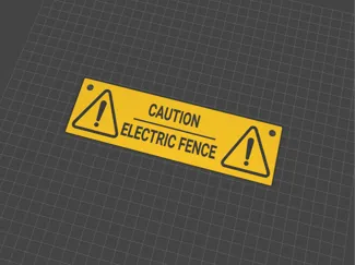 Electric Fence Warning Sign