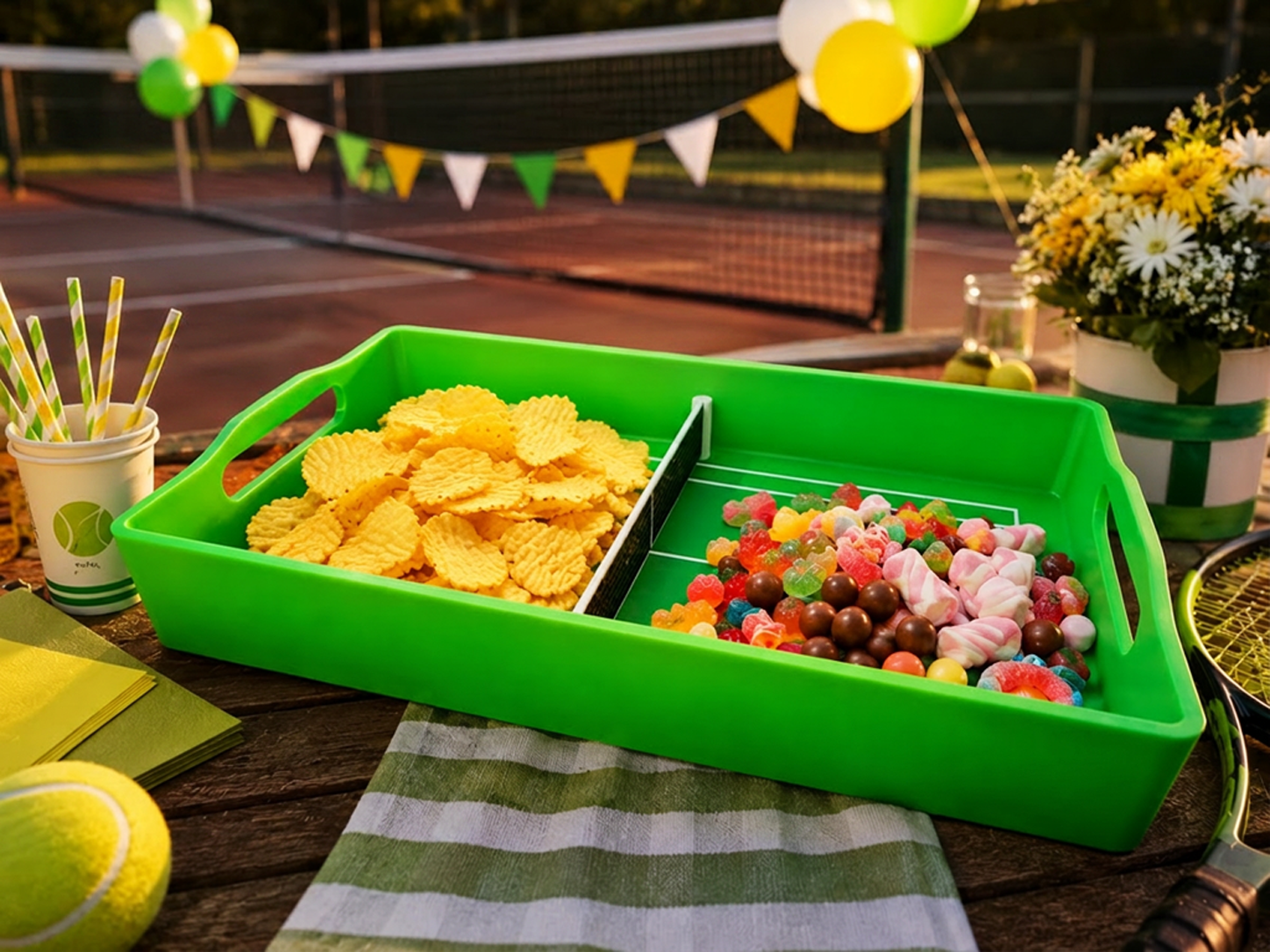 Tennis Court Snack Tray