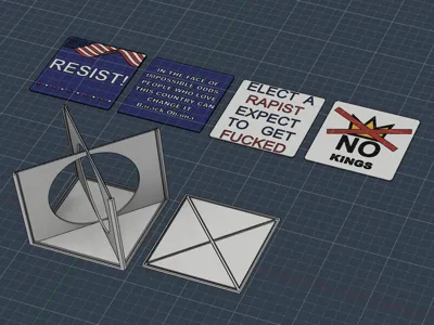 Four Sided Protest Sign