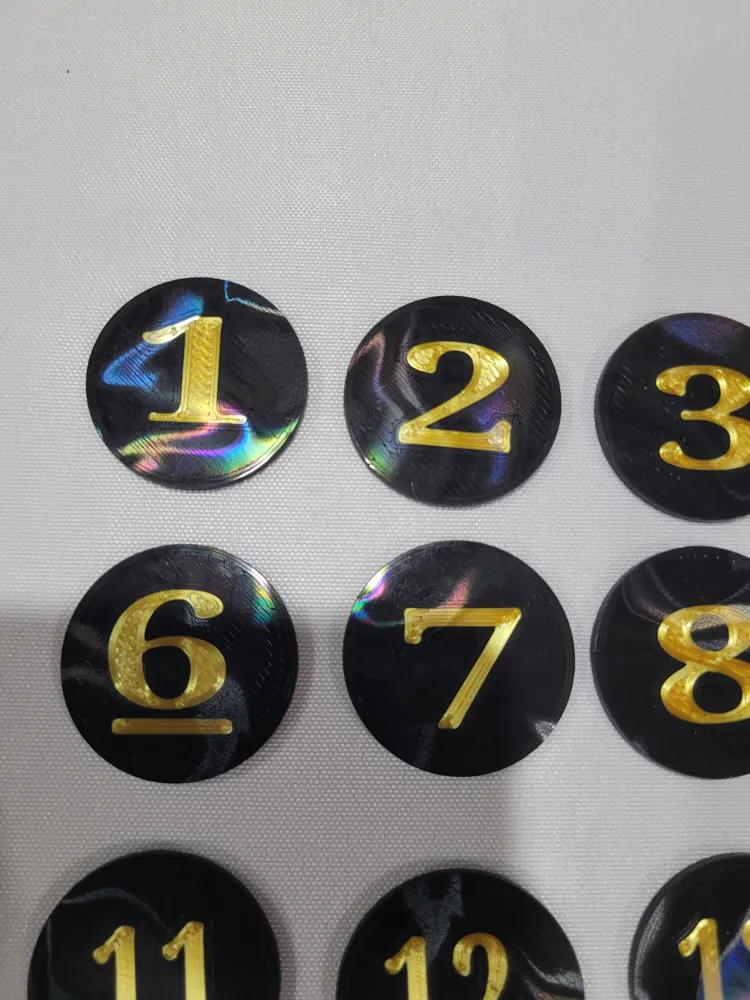 numbered tokens for D&D or TCG or any other games - Free 3D Print Model ...