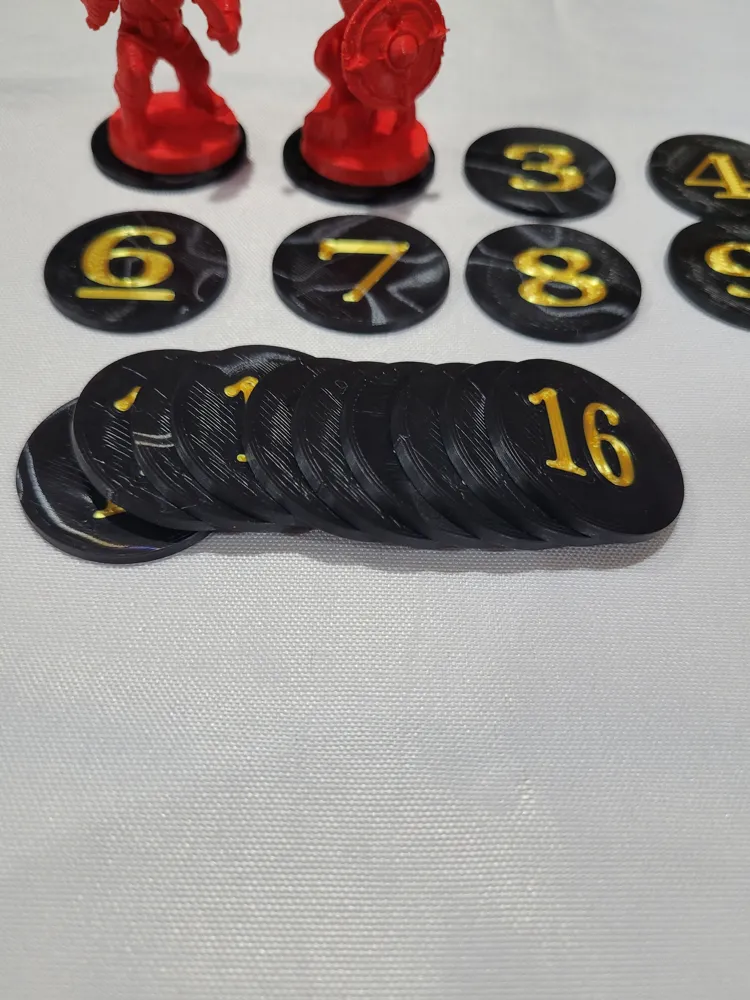 numbered tokens for D&D or TCG or any other games - Free 3D Print Model ...