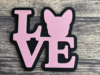 French Bulldog Love Sign