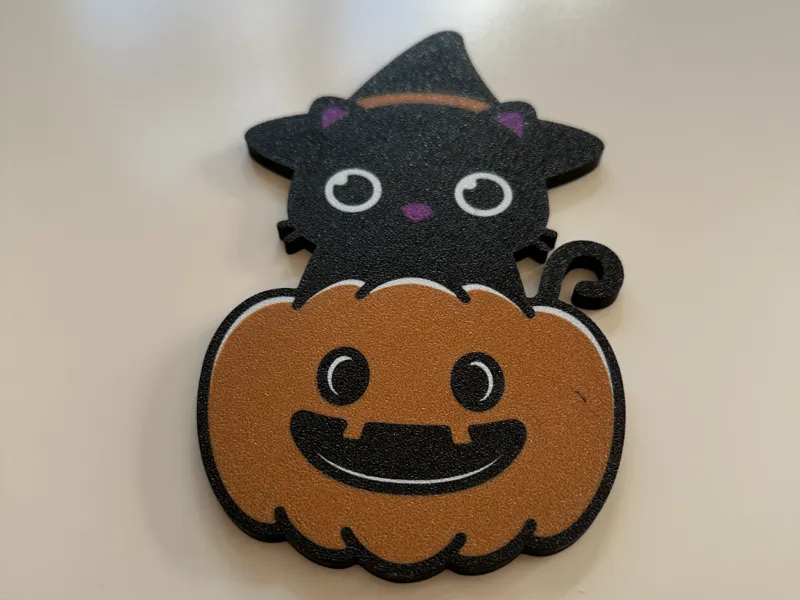Halloween Cat Pumpkin Decoration