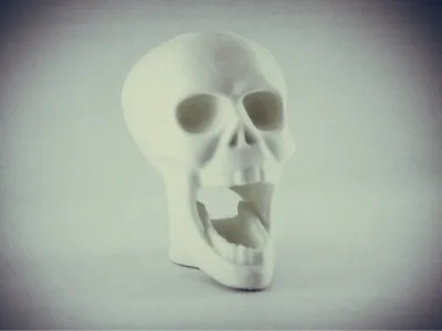 Skull with open mouth